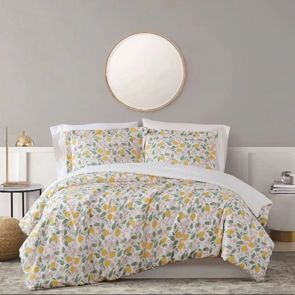Brooklyn Loom Lemon 🍋 Tree‎ Comforter Set, Twin, Verbena 100% cotton